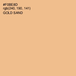 #F0BE8D - Gold Sand Color Image